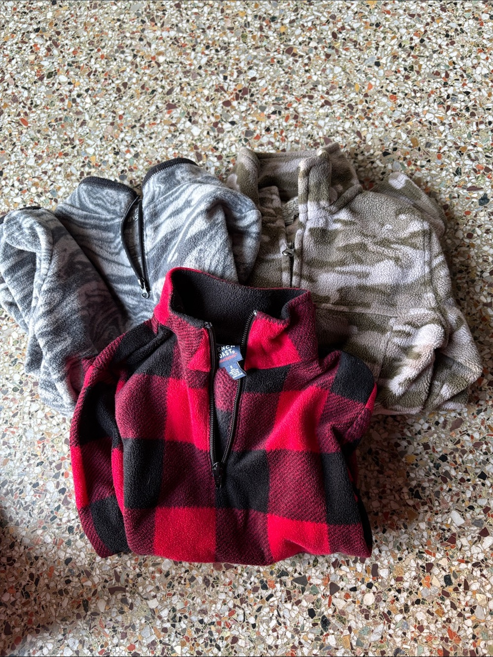 3 Kids size 6 fleece long sleeve shirts/jackets